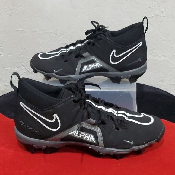 Nike Alpha Menace 3 Shark Football Cleats in Black Size 11 - Picture 1 of 13
